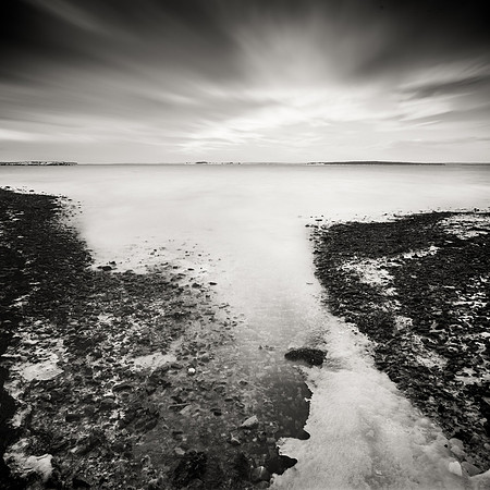 Maine Beach Frozen In TIme