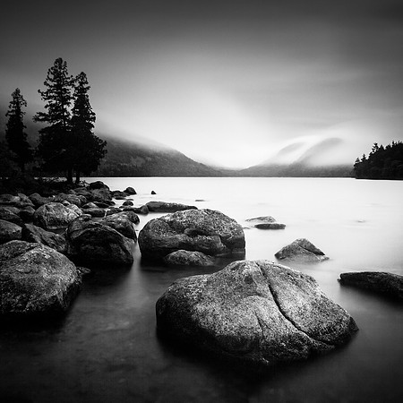 Jordan Pond Foggy Morning