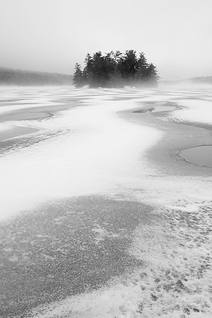 Snow Fog on Seal Cove Pond